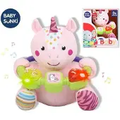 Reig Musicales Muzikale Eenhoorn Met Lichtjes En Activiteiten Teddy 20 Cm