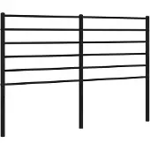 vidaXL Vervangend hoofdbord metaal zwart 120 cm