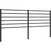 vidaXL Vervangend hoofdbord metaal zwart 193 cm