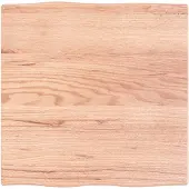 vidaXL Tafelblad natuurlijke rand 60x60x2 cm eikenhout lichtbruin