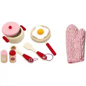 Viga Toys Keukenset rood 9-delig. 3+