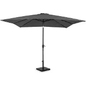Vonroc Zweefparasol Pisogne 300x300cm – Premium parasol – Grijs | Incl. 4 vulbare tegels