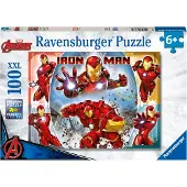 Ravensburger Puzzel 100 stukken XXL, De krachtige Iron Man / Marvel Avengers, 00013377, Vanaf 6 jaar, , MARVEL HELDEN