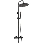 Wiesbaden Opbouw Regendoucheset Caral Thermostatische Mengkraan Gunmetal PVD Coating