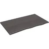 vidaXL Wandschap 100x60x2 cm behandeld massief eikenhout donkerbruin