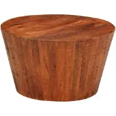 vidaXL Salontafel, diameter 52x30 cm, massief mangohout
