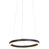 QAZQA Design hanglamp zwart 40 cm incl. LED 3-staps dimbaar - Anello
