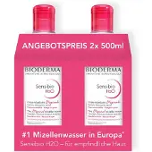 Bioderma Sensibio H2O - Micellair water voor de gevoelige huid, milde reiniging - duoverpakking Make-up Remover 1000 ml