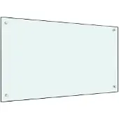 vidaXL Spatscherm keuken 90x50 cm gehard glas melkwit
