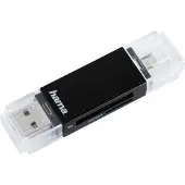 Hama USB 2.0 OTG Basic SD/microSD kaartlezer - Wit - Compatibel met Android OS 4.0+