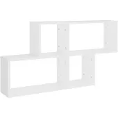 vidaXL Wandschap 100x18x53 cm bewerkt hout wit