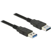 DeLOCK 85061 USB-kabel USB 3.2 Gen1 USB-A stekker, USB-A stekker 1.50 m Zwart