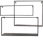 Clayre & Eef Wandrek set van 3 ijzer muurrek
