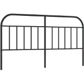 vidaXL Vervangend hoofdbord metaal zwart 160 cm