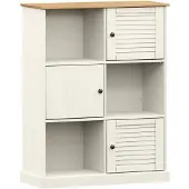 vidaXL Boekenkast VIGO 90x35x114,5 cm massief grenenhout wit