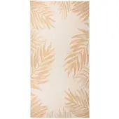 vidaXL Buitenkleed met bladpatroon platgeweven 100x200 cm