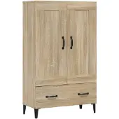 vidaXL Hoge kast Sonoma-eikenhout, 70x31x115 cm, houtvezel