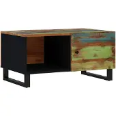 vidaXL Salontafel 80x50x40 cm massief gerecycled hout en bewerkt hout