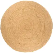 vidaXL Tapijt rond 210 cm gevlochten jute