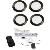 Doeco Chip Emotion Led set van 4 spots zwart - 12V