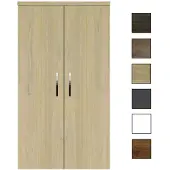 Sanicare kolomkast met chromen greep 67x160x32cm grey-wood