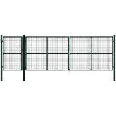 vidaXL Tuinpoort staal 500x150 cm groen
