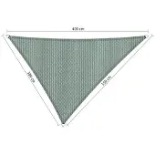 Shadow Comfort driehoek 3x3,5x4m Country blue met Bevestigingsset