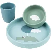 Done by Deer Silicone Dinner Set Happy Clouds Transparant