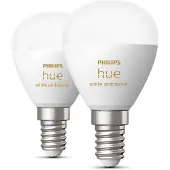 Philips Hue Luster Ampoule Sphérique White Ambiance E14 Lot de 2