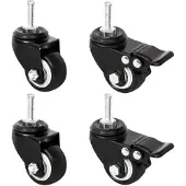 vidaXL Wielen voor plantenbak 4 st 8x3,5x8 cm ijzer zwart