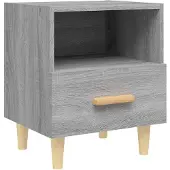 vidaXL Nachtkastje 40x35x47 cm grijs sonoma eikenkleurig