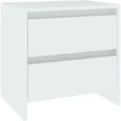 vidaXL Nachtkastje 45x34,5x44,5 cm bewerkt hout wit