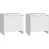 vidaXL Nachtkastjes 2 st 45x34x44,5 cm bewerkt hout wit