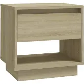 vidaXL Nachtkastje 45x34x44 cm bewerkt hout sonoma eikenkleurig