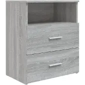 vidaXL Nachtkastje 50x32x60 cm grijs sonoma eikenkleurig