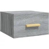 vidaXL Nachtkastje wandgemonteerd 35x35x20 cm grijs sonoma eikenkleur