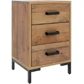 vidaXL Nachtkastje 40x30x55 cm gerecycled massief grenenhout bruin
