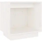 vidaXL Nachtkastje 40x30x40 cm massief grenenhout wit