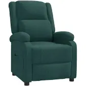 vidaXL Fauteuil verstelbaar stof donkergroen