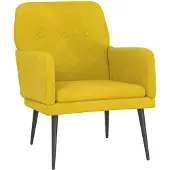 vidaXL Fauteuil 62x79x79 cm fluweel geel