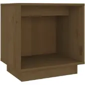 vidaXL Nachtkastje 40x30x40 cm massief grenenhout honingbruin