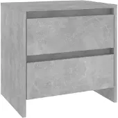 vidaXL Nachtkastje 45x34,5x44,5 cm bewerkt hout betongrijs