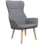vidaXL Relaxstoel stof lichtgrijs