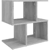 vidaXL Nachtkastje 50x30x51,5 cm bewerkt hout grijs sonoma eikenkleur
