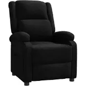 vidaXL Fauteuil verstelbaar stof zwart