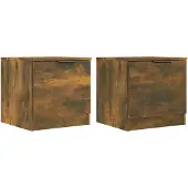 vidaXL Nachtkastjes 2 st 40x39x40 cm gerookt eikenkleurig