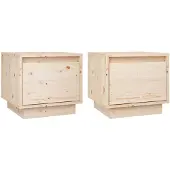 vidaXL Nachtkastjes 2 st 35x34x32 cm massief grenenhout