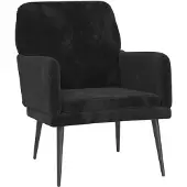 vidaXL Fauteuil 62x79x79 cm fluweel zwart