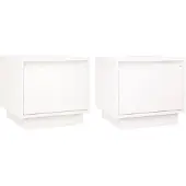 vidaXL Nachtkastjes 2 st 35x34x32 cm massief grenenhout wit