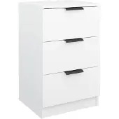 vidaXL Nachtkastje 40x36x65 cm wit